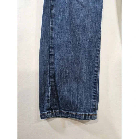 Lane Bryant Womens Jeans Size 16 Petite Simply Straight Mid Rise Medium Wash - Picture 2 of 16